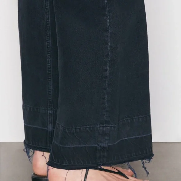 FRAME Pixie High Rise Baggy Pant Released Hem - Picture 4 of 6